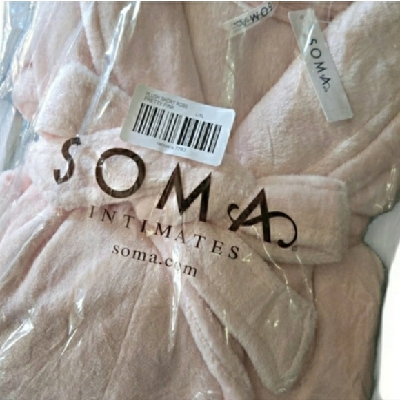 Pink Robe Short Soma Luxury L/XL NWT 💗 RETAIL $84- - Picture 5 of 11